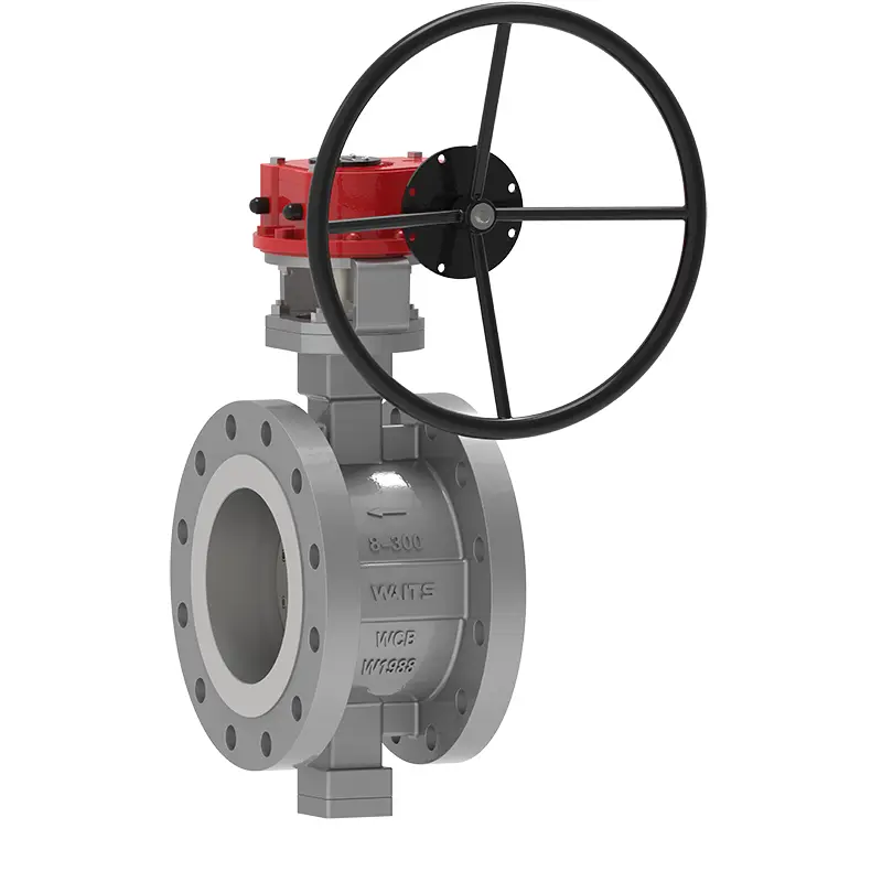 Triple excentrisk metal siddende flange sommerfuglventil